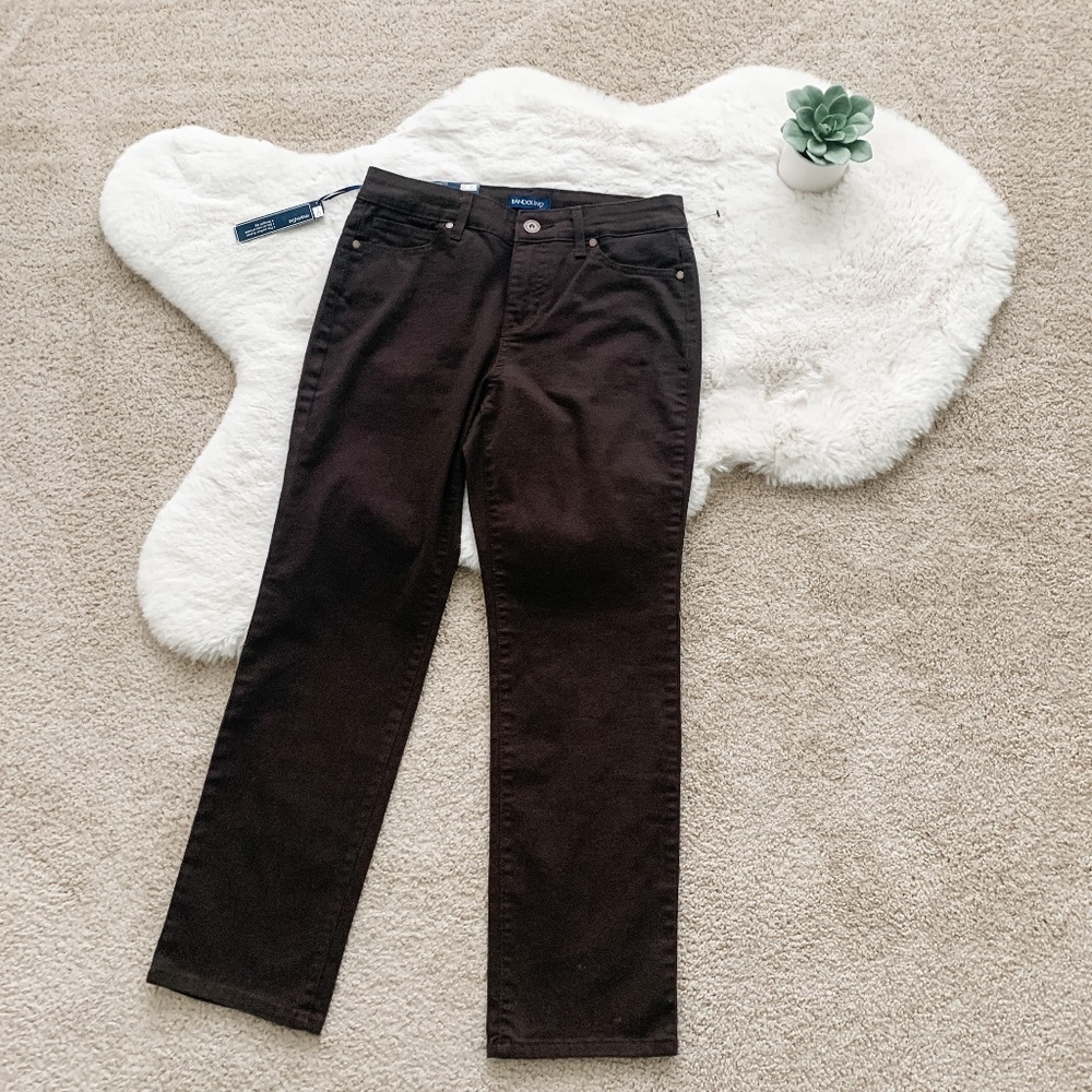 Bandolino Women's Straight Leg Jeans - Dark Brown